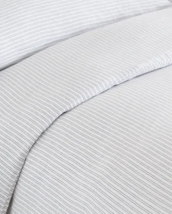 ZARA Home Striped Linen Duvet Cover