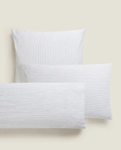 ZARA Home Striped Linen Pillowcase
