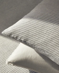 ZARA Home Striped Linen Pillowcase