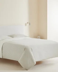 ZARA Home Striped Seersucker Duvet Cover