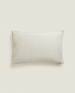 ZARA Home Striped Seersucker Pillowcase