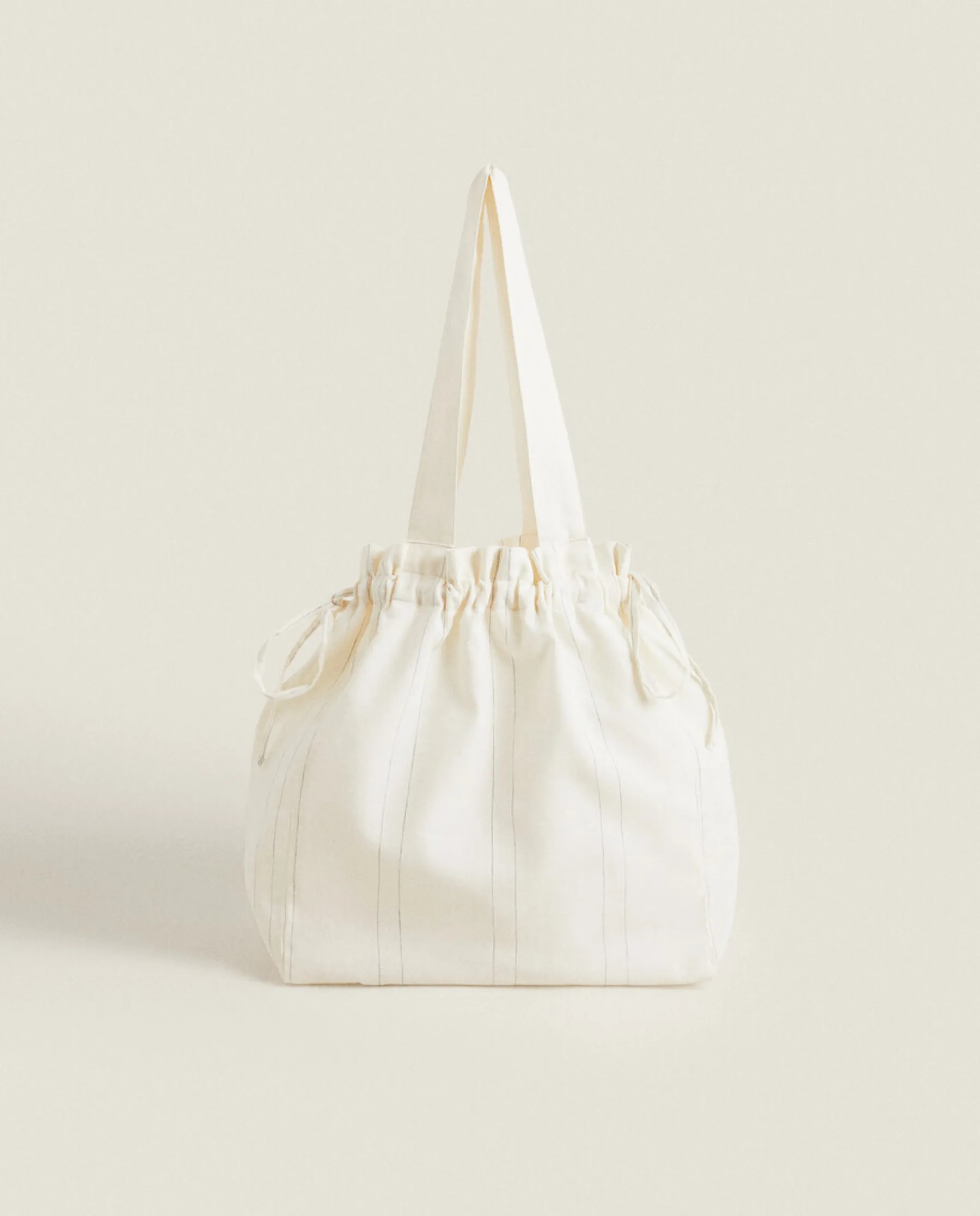 ZARA Home Striped Travel Laundry Bag