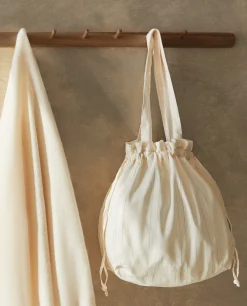 ZARA Home Striped Travel Laundry Bag