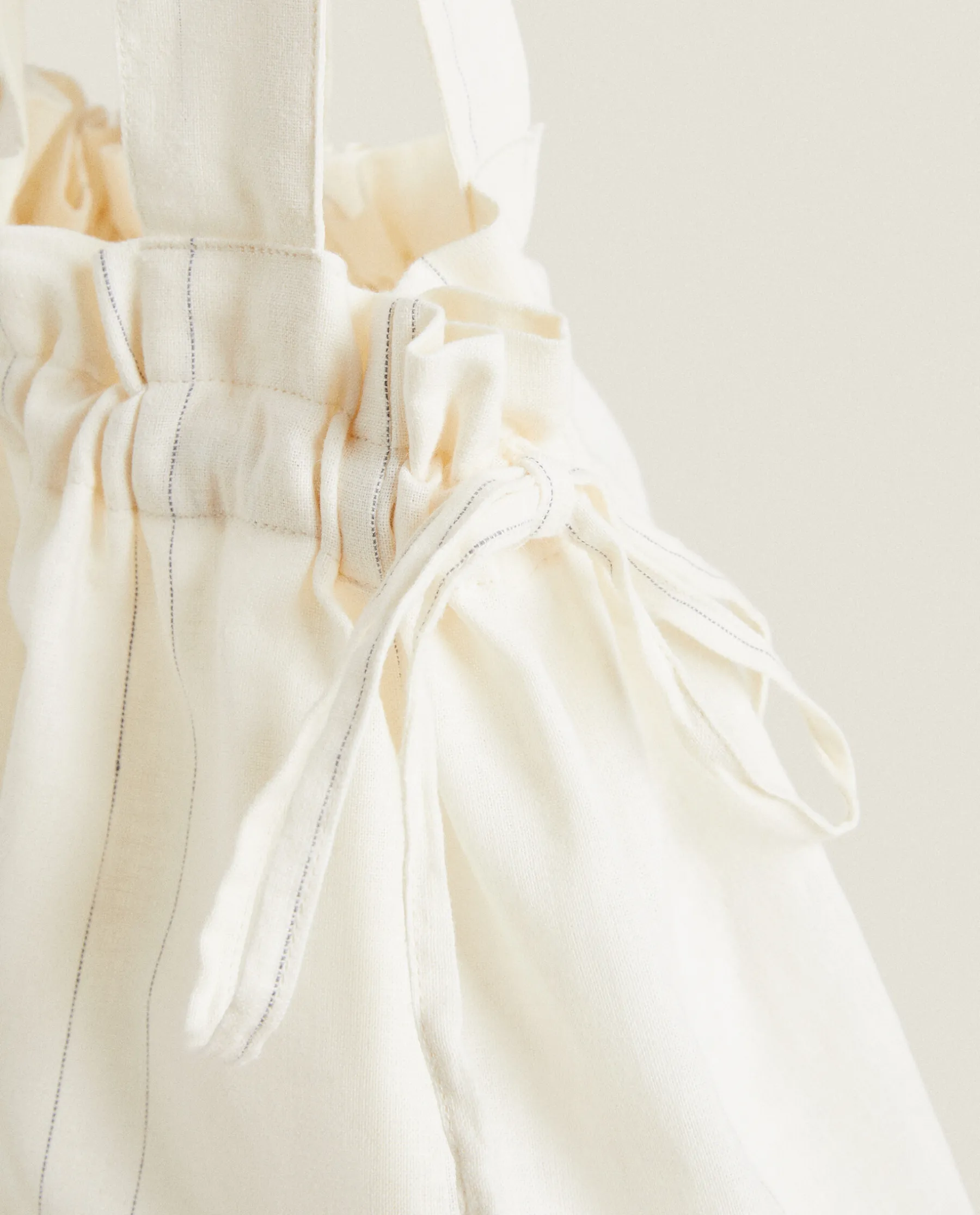 ZARA Home Striped Travel Laundry Bag