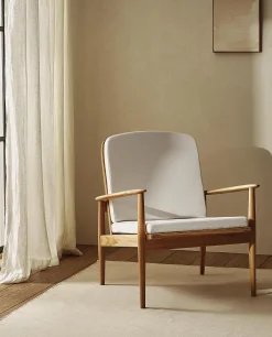 ZARA Home Teak And Rattan Armchair