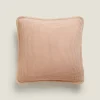 ZARA Home Textured Waffle-Knit Throw Pillow Cover