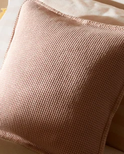 ZARA Home Textured Waffle-Knit Throw Pillow Cover