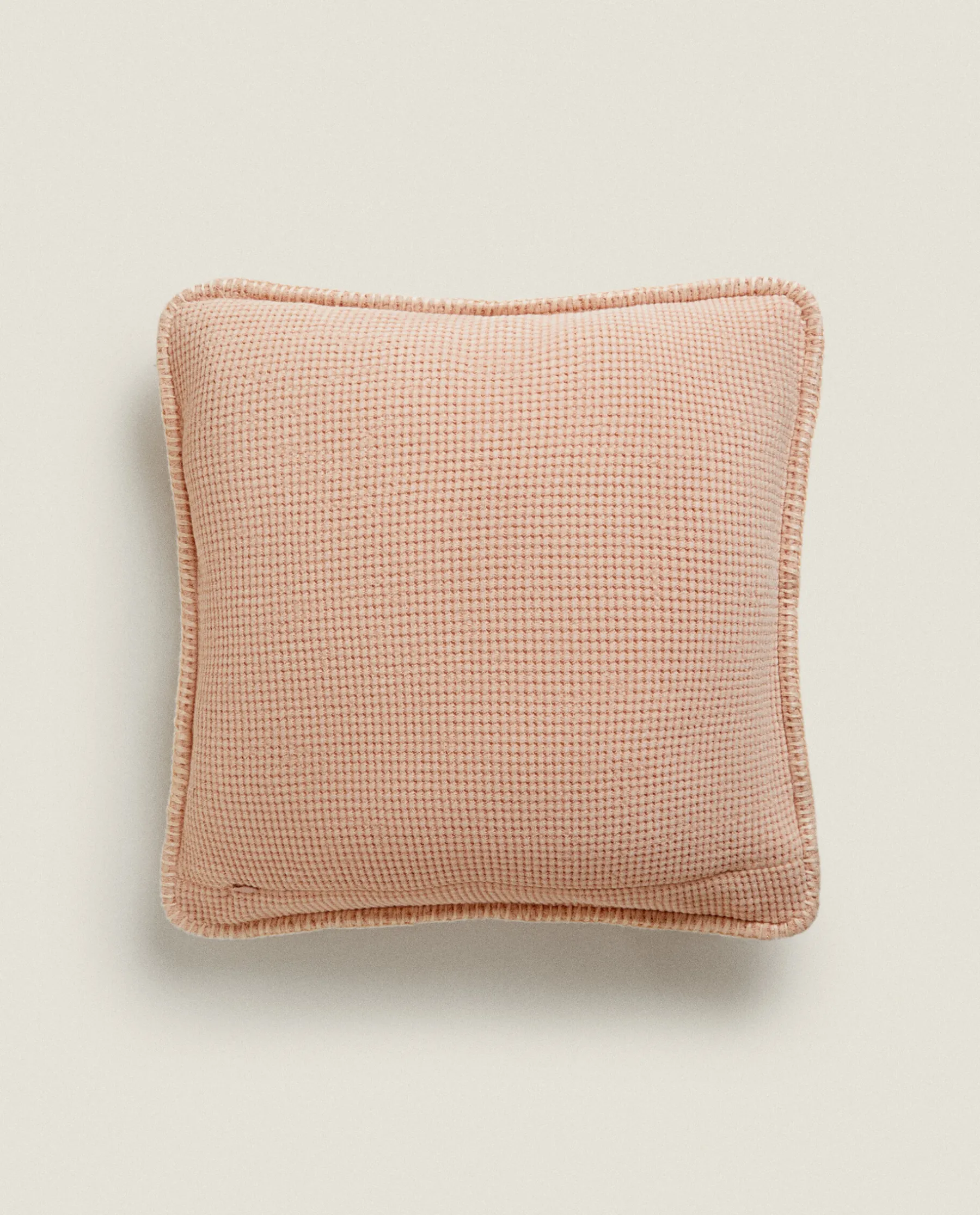 ZARA Home Textured Waffle-Knit Throw Pillow Cover