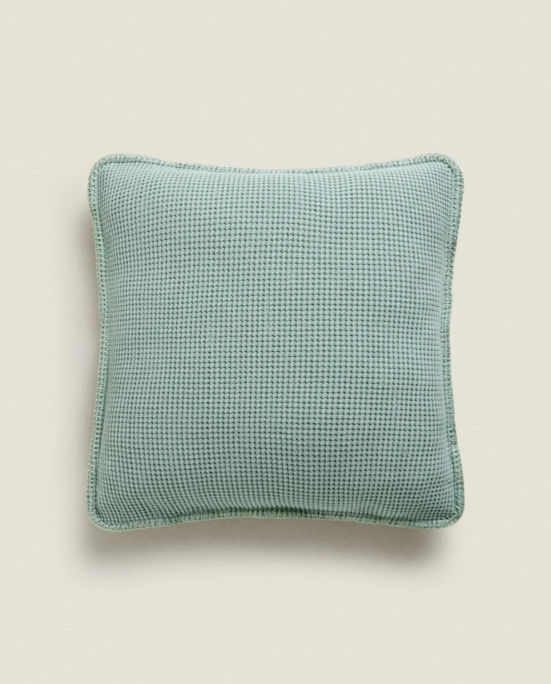 ZARA Home Textured Waffle-Knit Throw Pillow Cover