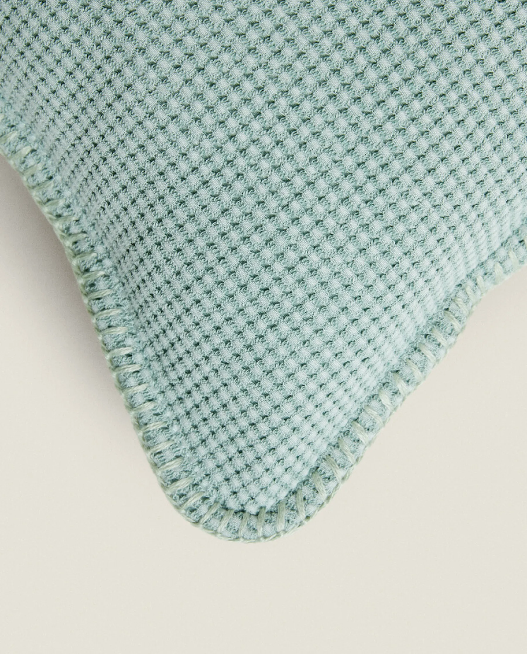 ZARA Home Textured Waffle-Knit Throw Pillow Cover