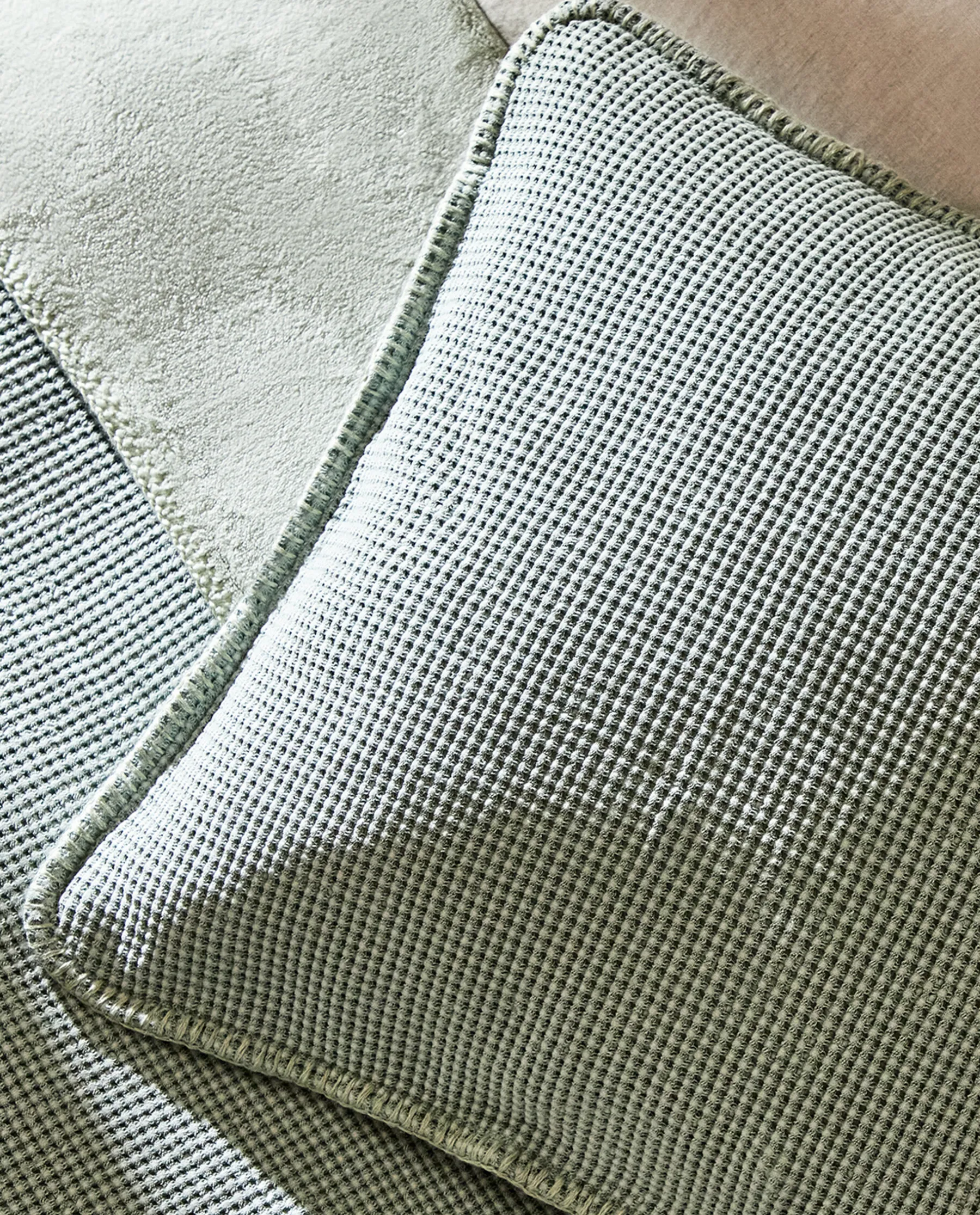 ZARA Home Textured Waffle-Knit Throw Pillow Cover