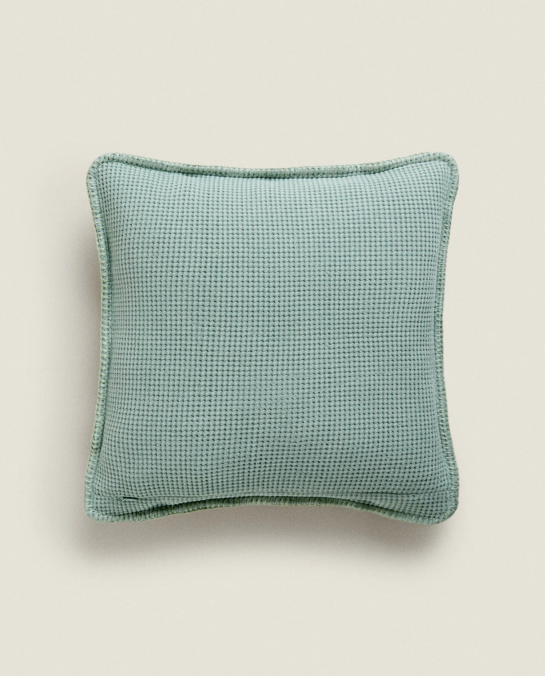 ZARA Home Textured Waffle-Knit Throw Pillow Cover