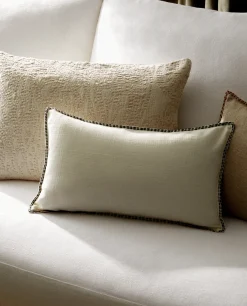 ZARA Home Throw Pillow Cover With Backstitching