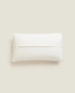 ZARA Home Throw Pillow Cover With Backstitching