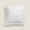 ZARA Home Throw Pillow Cover With Pleated Ruffle