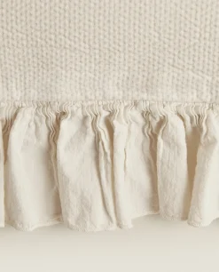 ZARA Home Throw Pillow Cover With Pleated Ruffle
