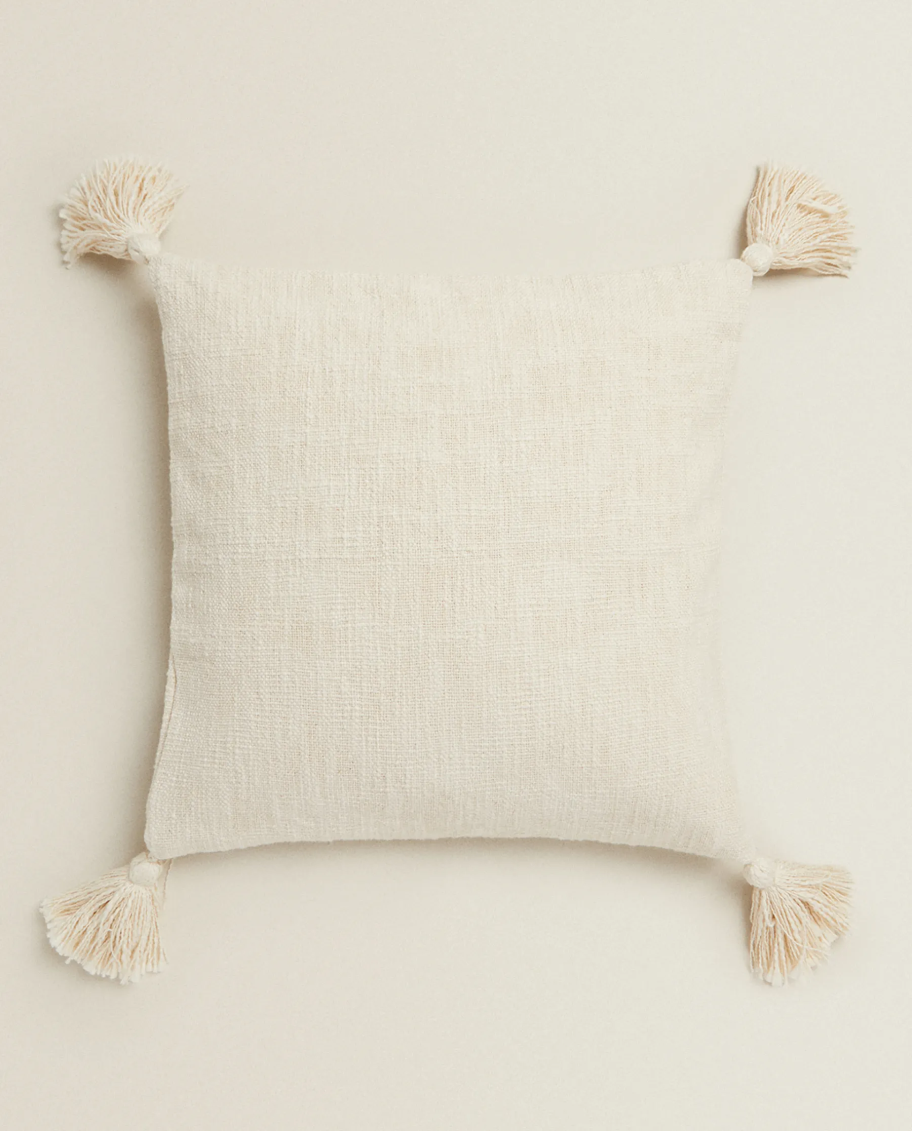 ZARA Home Throw Pillow Cover With Tassels