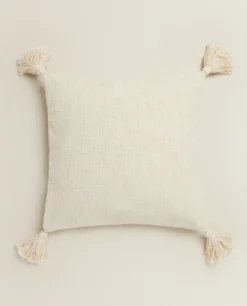 ZARA Home Throw Pillow Cover With Tassels