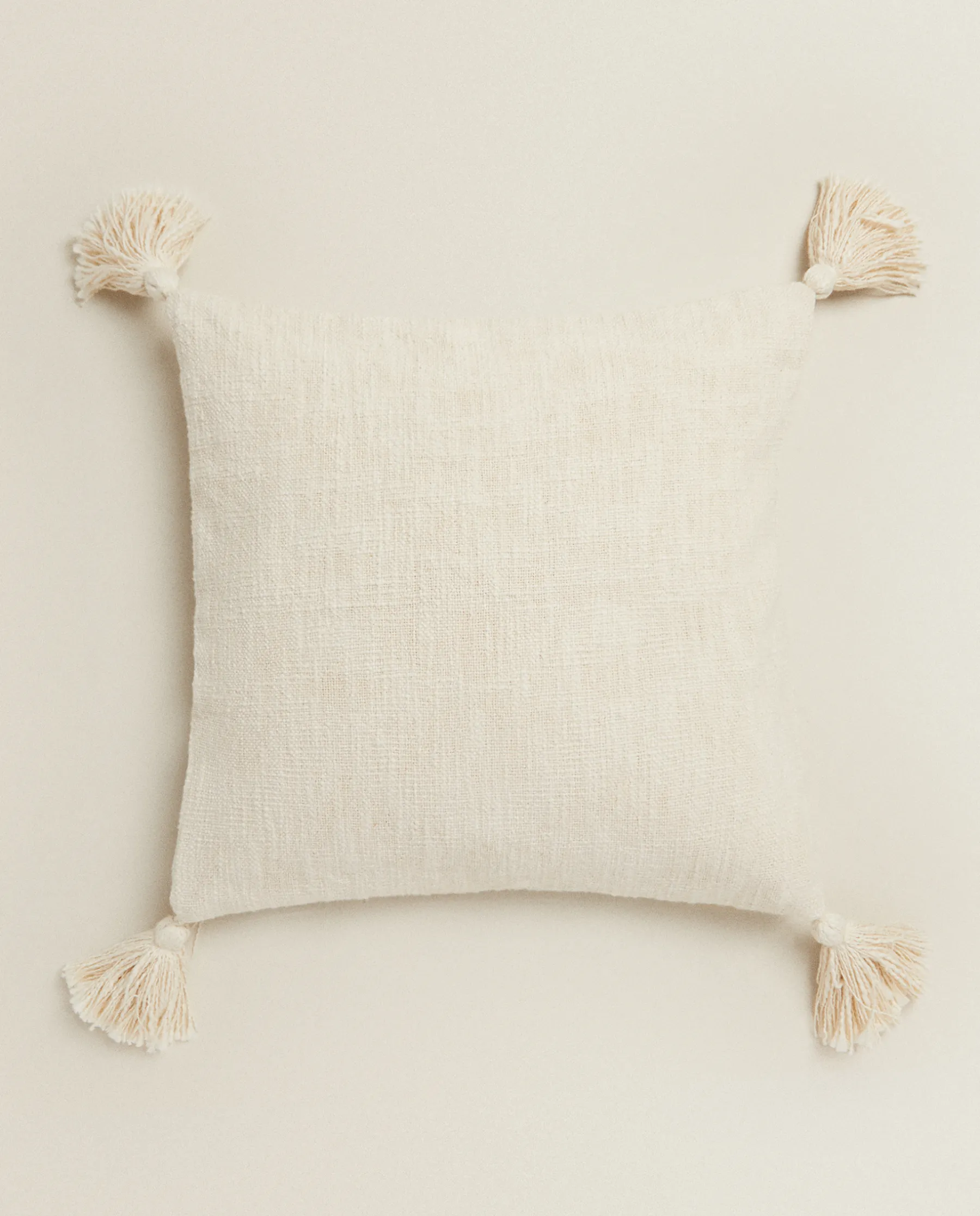 ZARA Home Throw Pillow Cover With Tassels