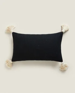 ZARA Home Throw Pillow Cover With Tassels