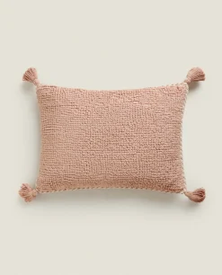 ZARA Home Throw Pillow Cover With Tassels