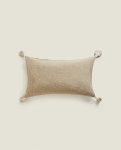 ZARA Home Throw Pillow Cover With Tassels