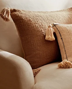 ZARA Home Throw Pillow Cover With Tassels