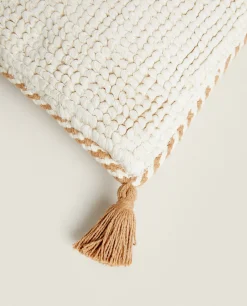 ZARA Home Throw Pillow Cover With Tassels