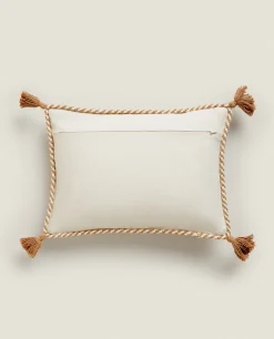ZARA Home Throw Pillow Cover With Tassels