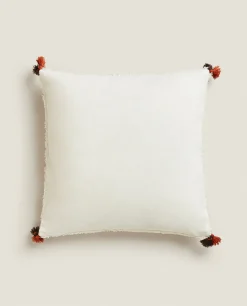 ZARA Home Throw Pillow Cover With Tassels