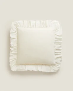 ZARA Home Throw Pillow With Ruffle Trim