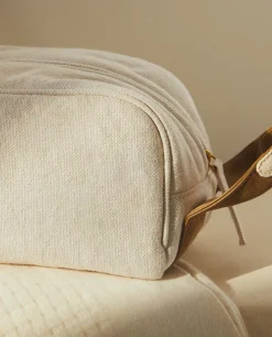 ZARA Home Toiletry Bag With Leather Detail