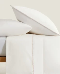 ZARA Home Topstitched Duvet Cover