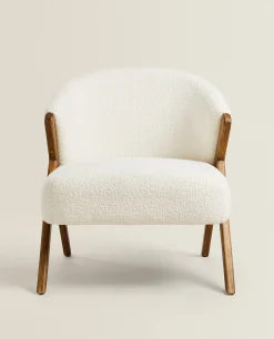 ZARA Home Upholstered Boucle Armchair