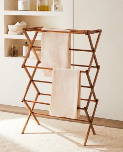 ZARA Home Vertical Folding Wooden Clothes Horse
