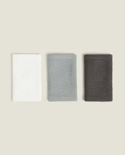 ZARA Home Waffle Mini Kitchen Towel (Pack Of 3)