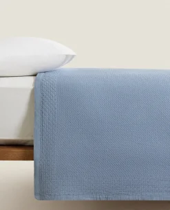 ZARA Home Waffle Texture Cotton Bedspread