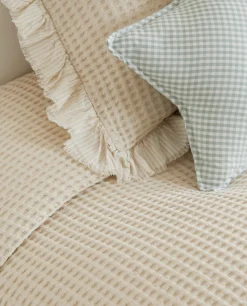 ZARA Home Waffle Texture Cotton Bedspread