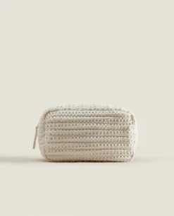 ZARA Home Waffle-Texture Fabric Toiletry Bag