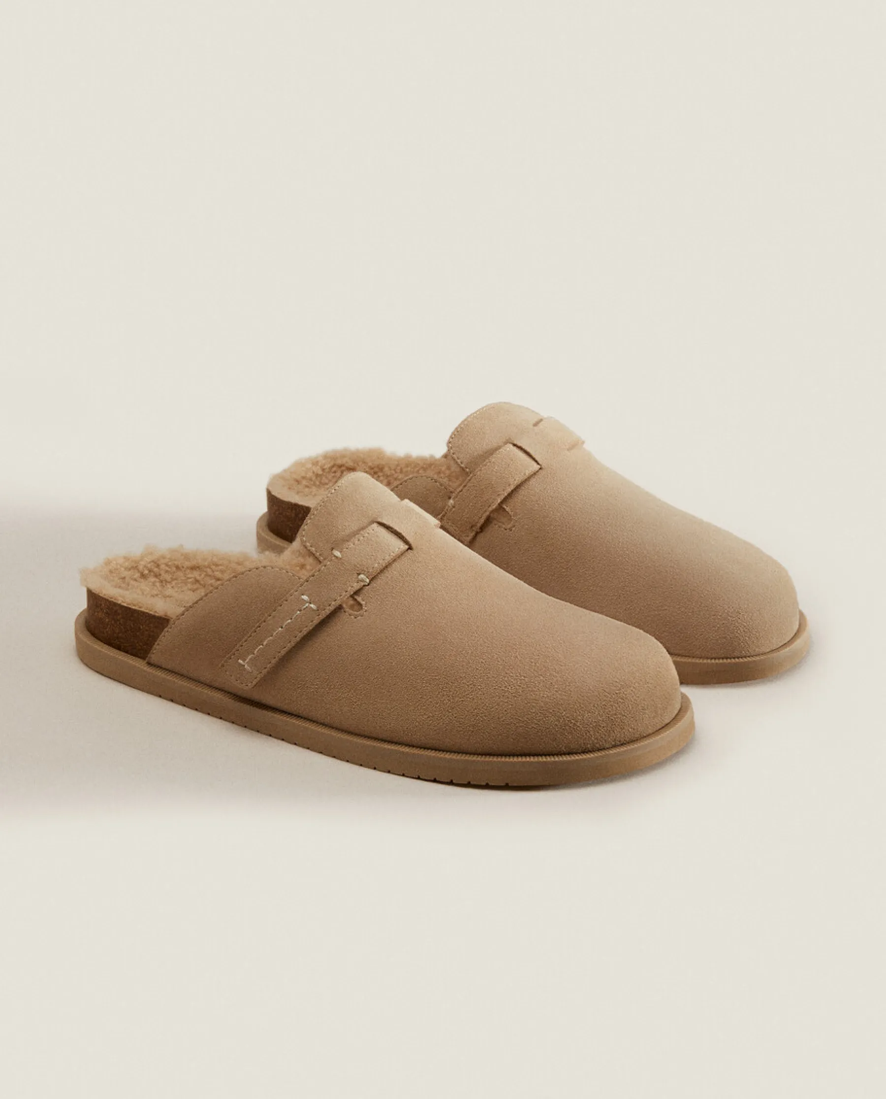 ZARA Home Warm Leather Clogs