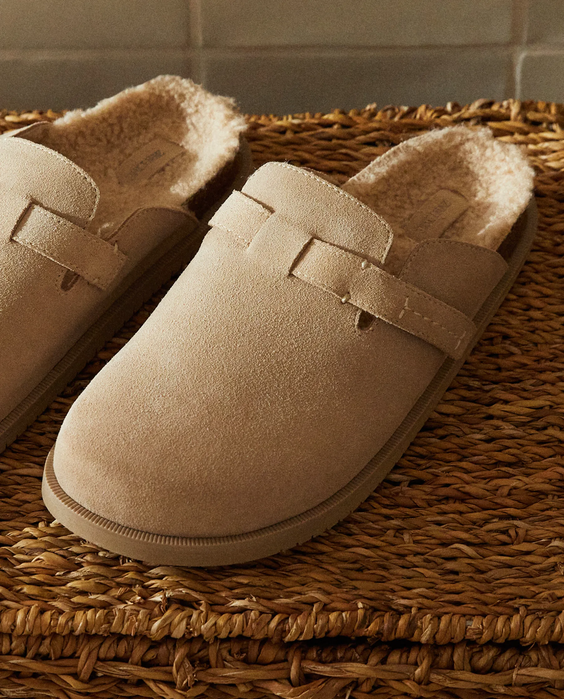 ZARA Home Warm Leather Clogs