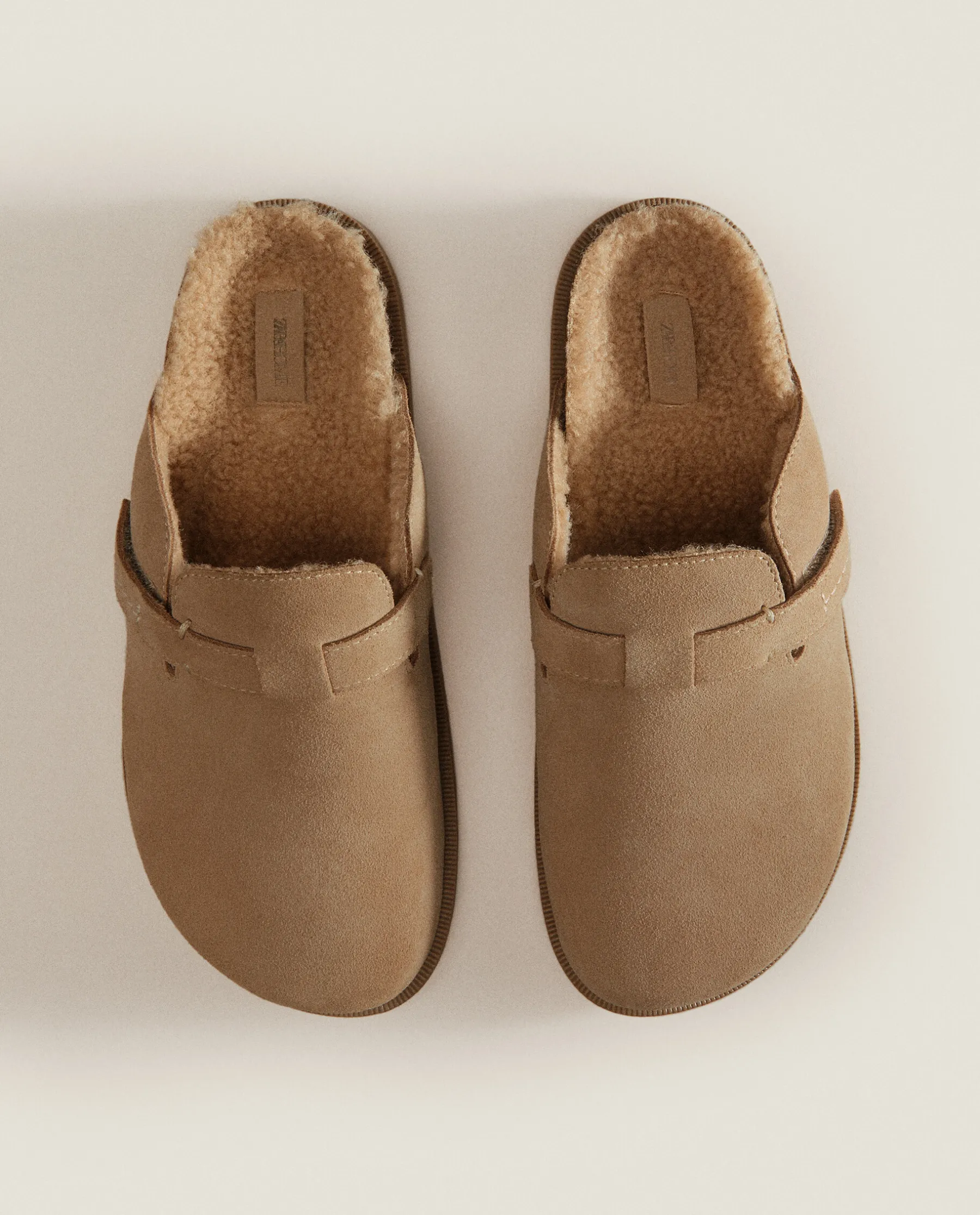 ZARA Home Warm Leather Clogs