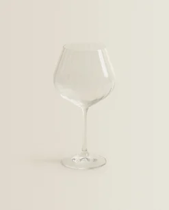 ZARA Home Wavy-Effect Bohemia Crystal Wine Glass