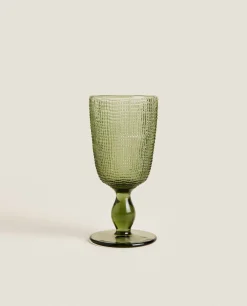 ZARA Home Wine Glass With Raised Design