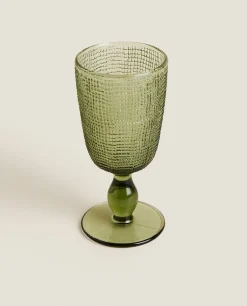 ZARA Home Wine Glass With Raised Design