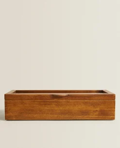 ZARA Home Wood And Linen Watch Box