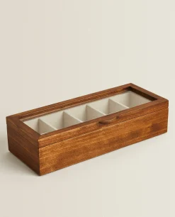 ZARA Home Wood And Linen Watch Box