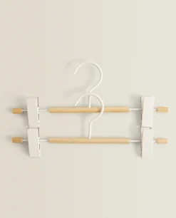 ZARA Home Wood And Metal Skirt Hanger (Set Of 2)