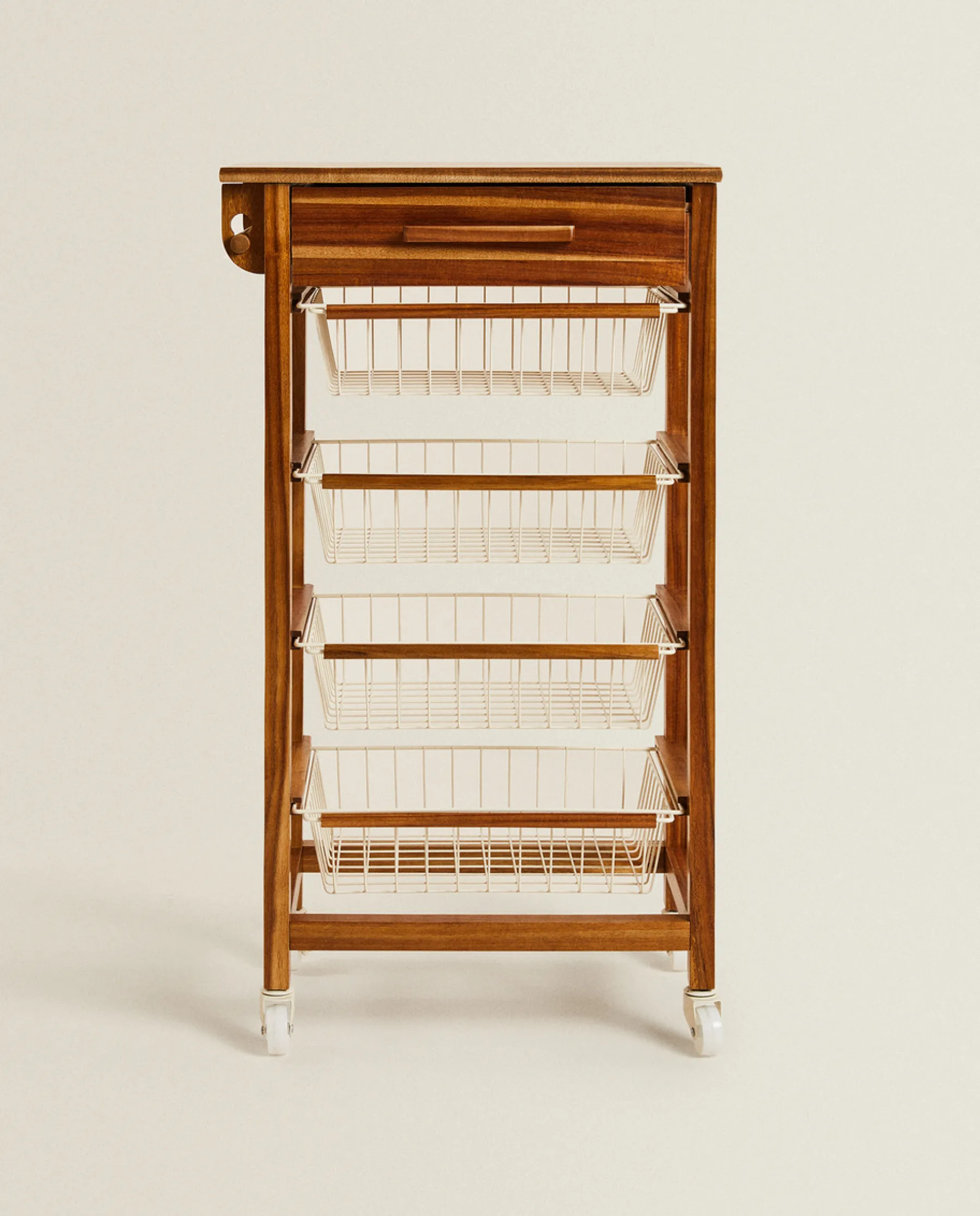 ZARA Home Wood And Metal Storage Furniture With Wheels