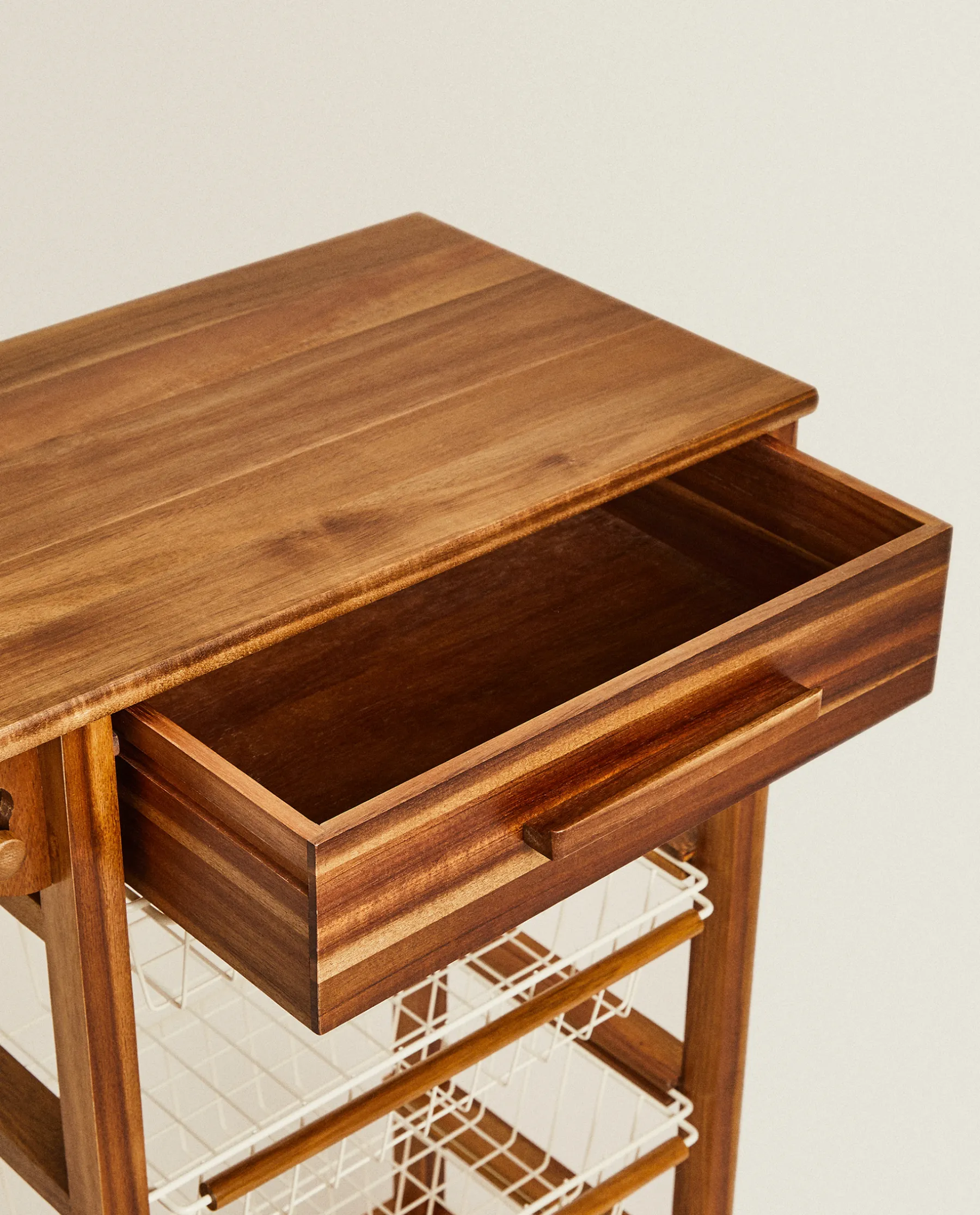 ZARA Home Wood And Metal Storage Furniture With Wheels